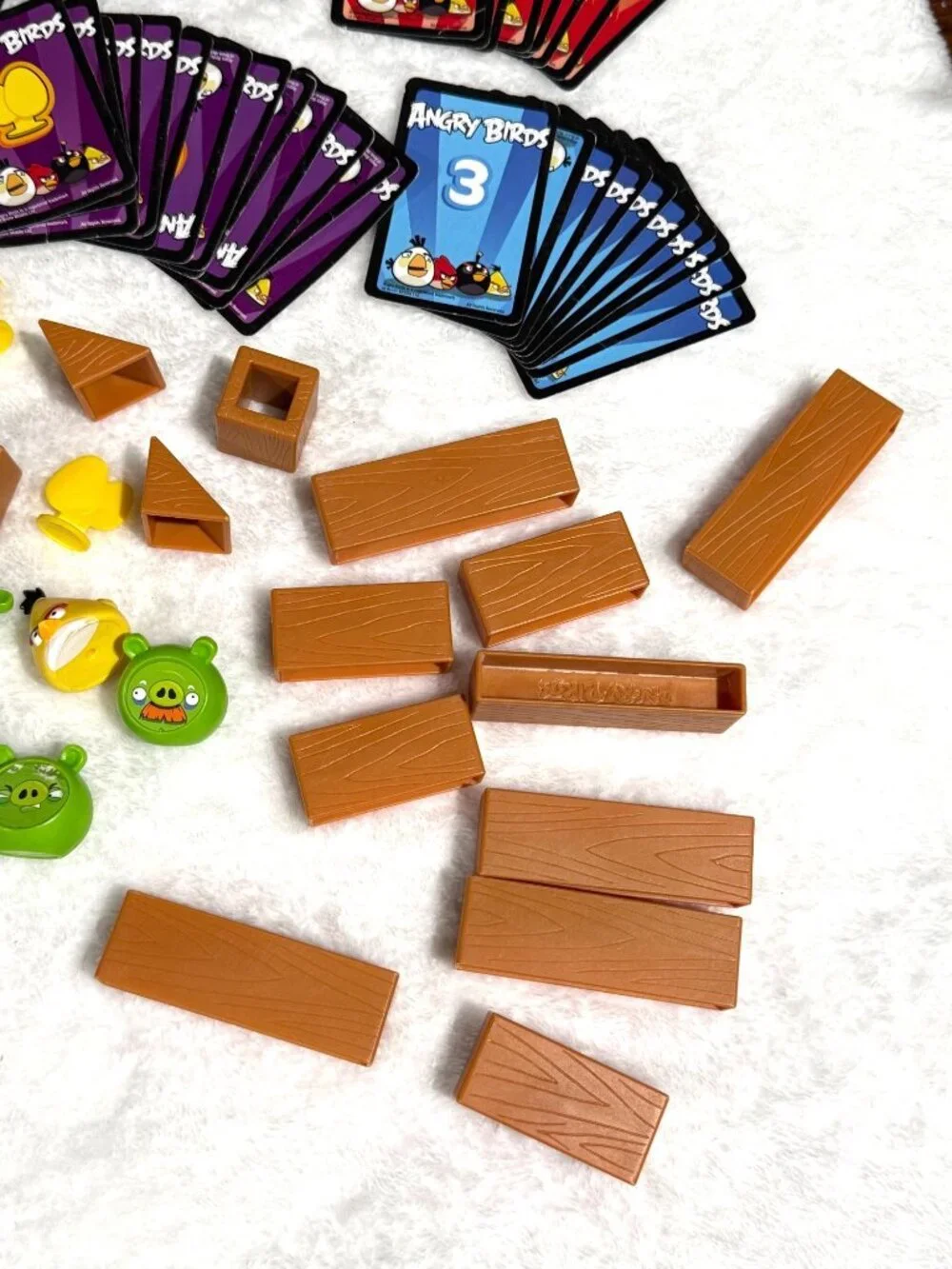 Angry Bird game pieces cards, pigs, launcher/slinger mega fling replacement